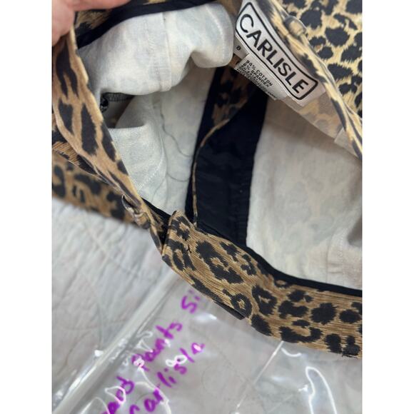 Carlisle leopard women’s 8 pleated tapered slacks - Picture 9 of 11